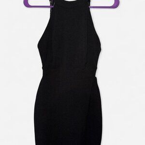 Black Windsor mini dress with lace detailing and back zipper. Size Small